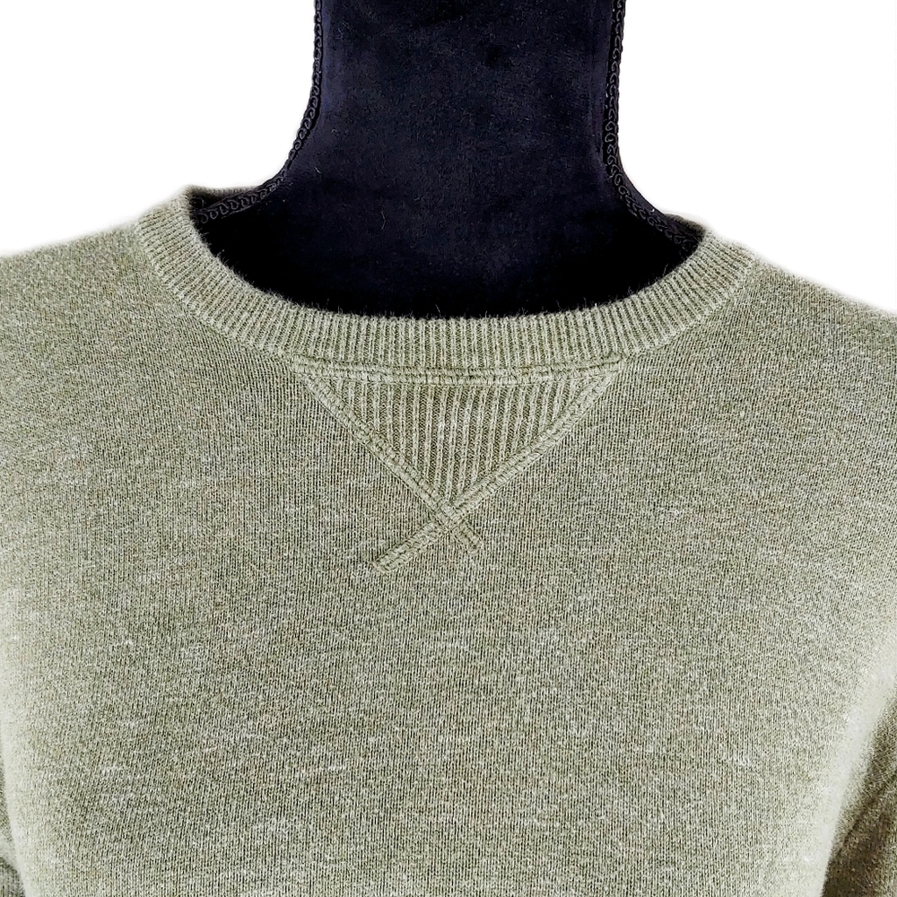 J. Crew Womens M Army Green 100% Cotton Long Sleeve Top - Picture 2 of 7
